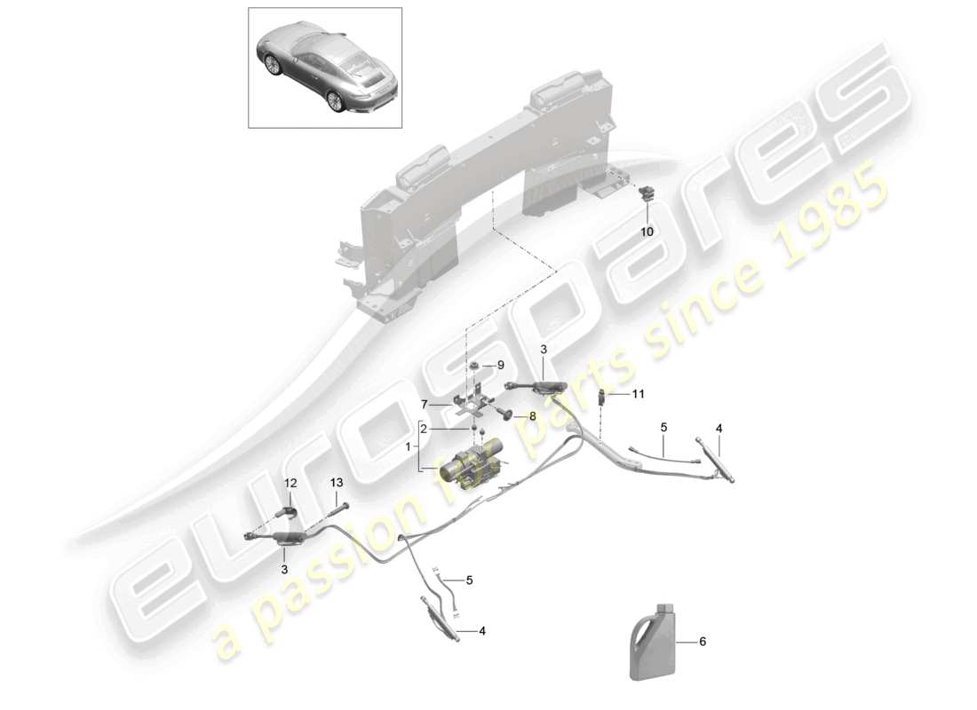 a part diagram from the porsche 2018 (991-2) parts catalogue