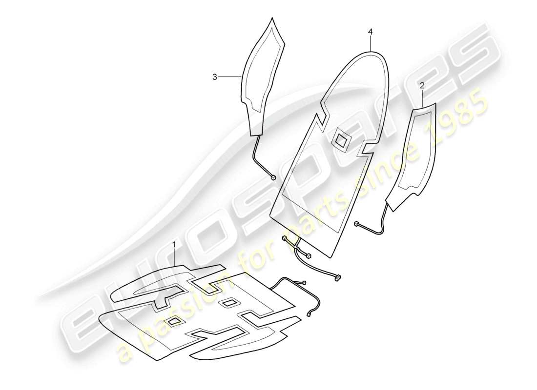 a part diagram from the porsche 2008 (987 cayman) parts catalogue