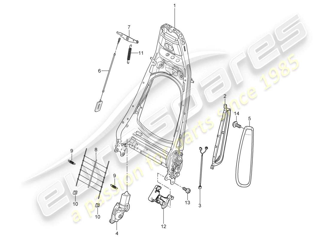 a part diagram from the porsche cayman parts catalogue