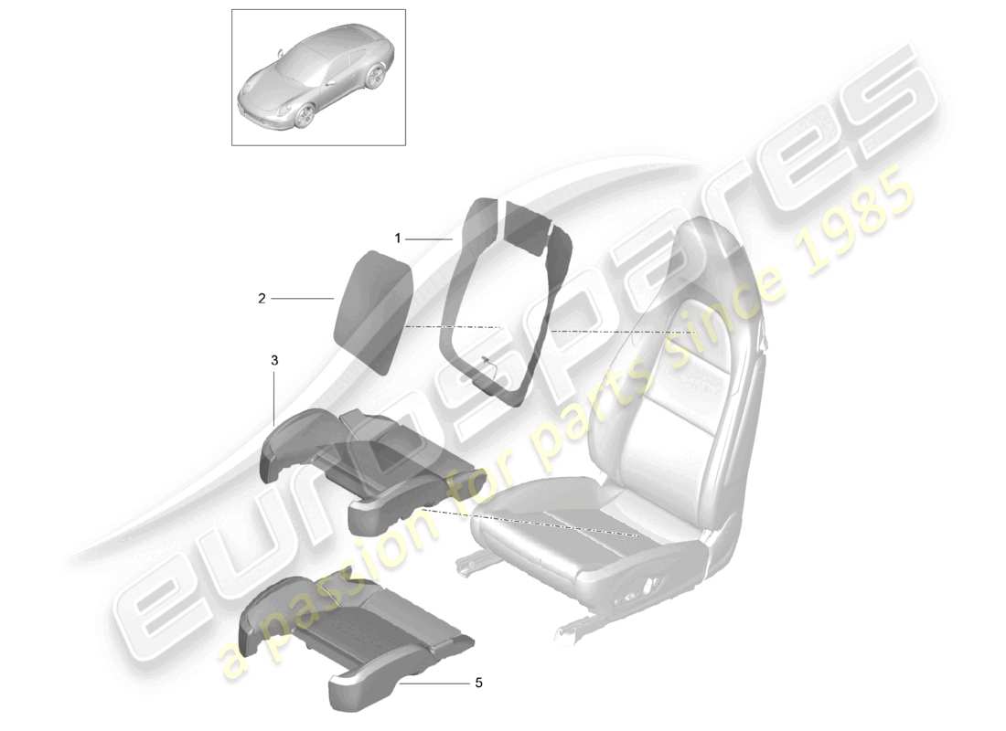 a part diagram from the porsche 2016 (991-1) parts catalogue