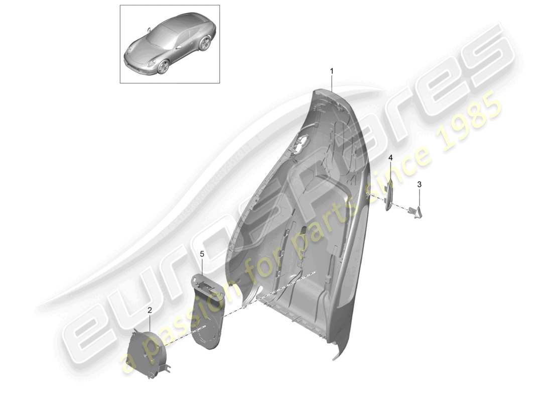 a part diagram from the porsche 991 parts catalogue