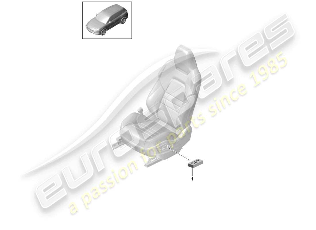 a part diagram from the porsche 2019 (cayenne e3 9ya/9yb) parts catalogue