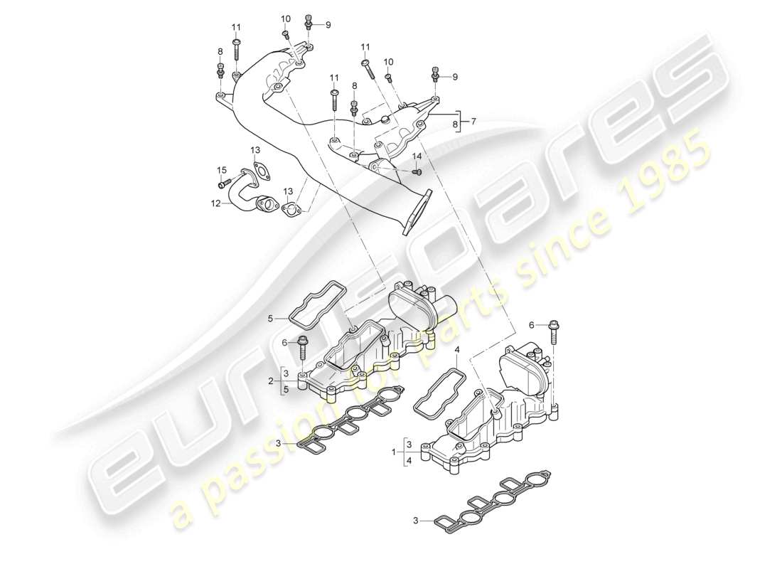 a part diagram from the porsche 2009 (cayenne e1 9pa) parts catalogue
