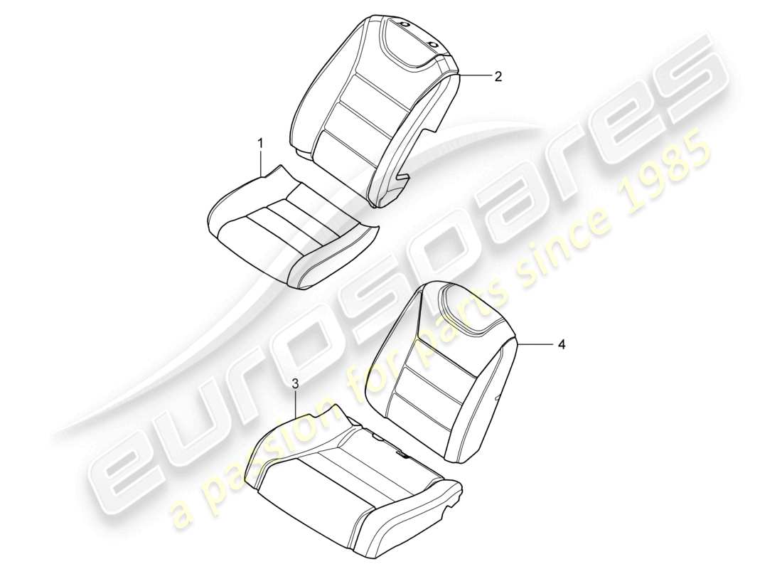 a part diagram from the porsche 2008 (cayenne e1 9pa) parts catalogue