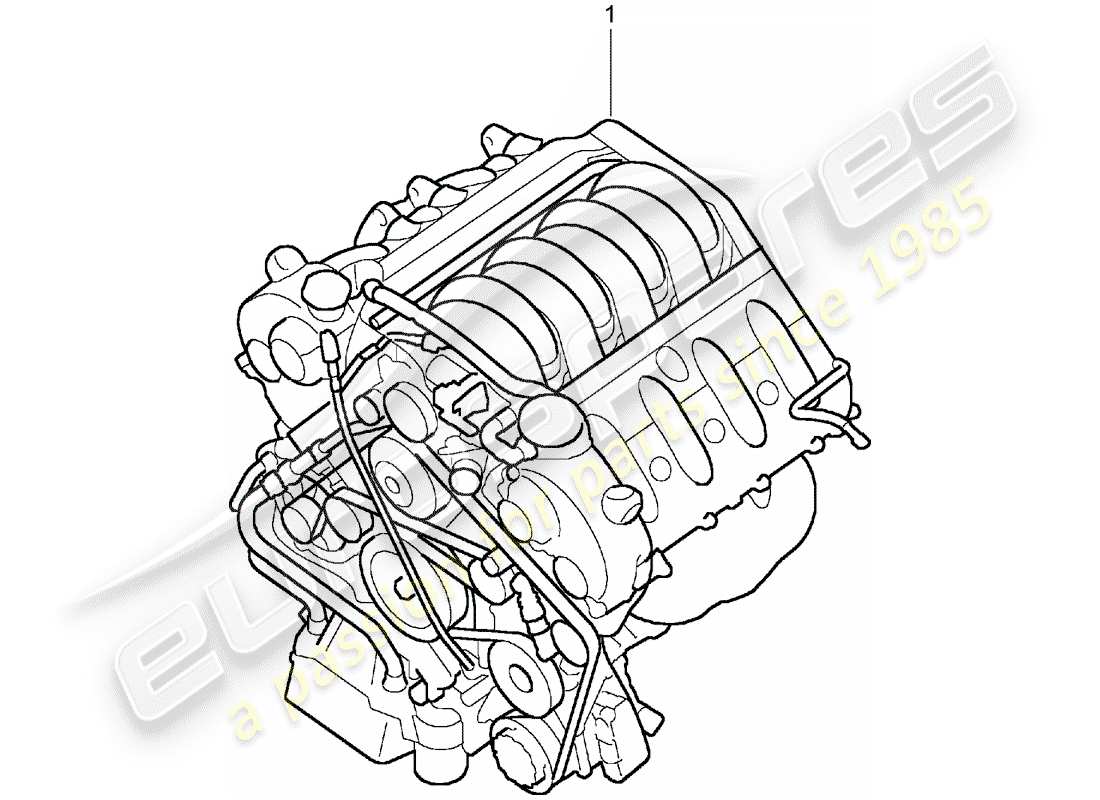 a part diagram from the porsche 1996 (refurbished and exchange catalogue) parts catalogue