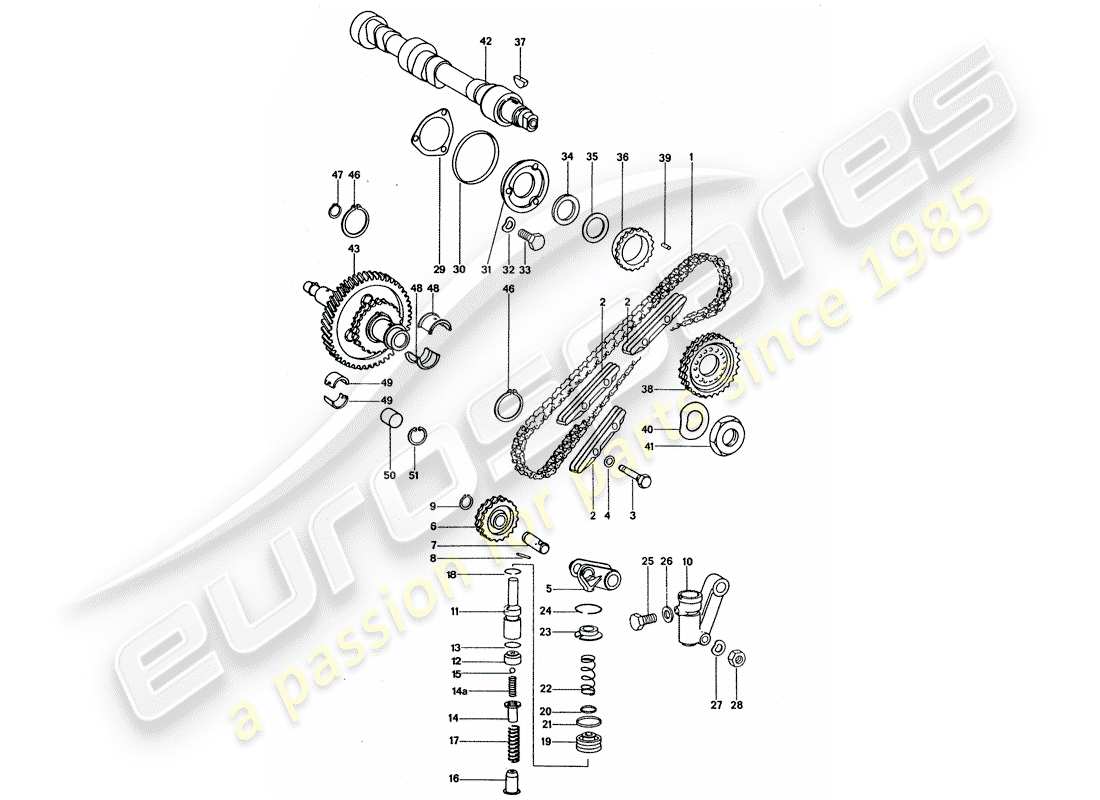 a part diagram from the porsche 1976 (911 turbo) parts catalogue