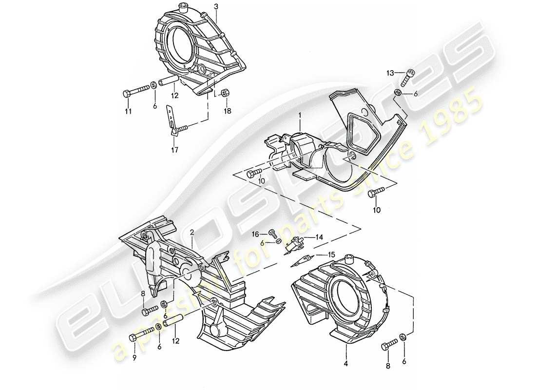 a part diagram from the porsche 928 parts catalogue