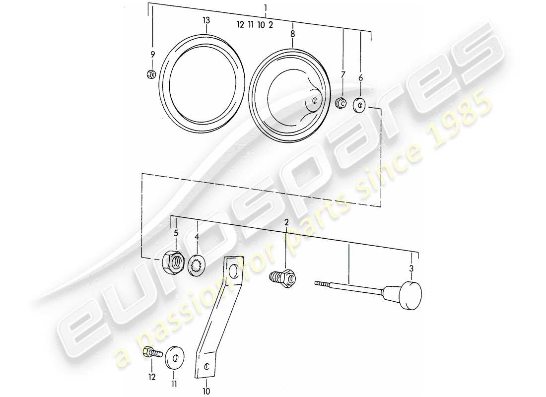 a part diagram from the porsche 1965 (356b/356c) parts catalogue