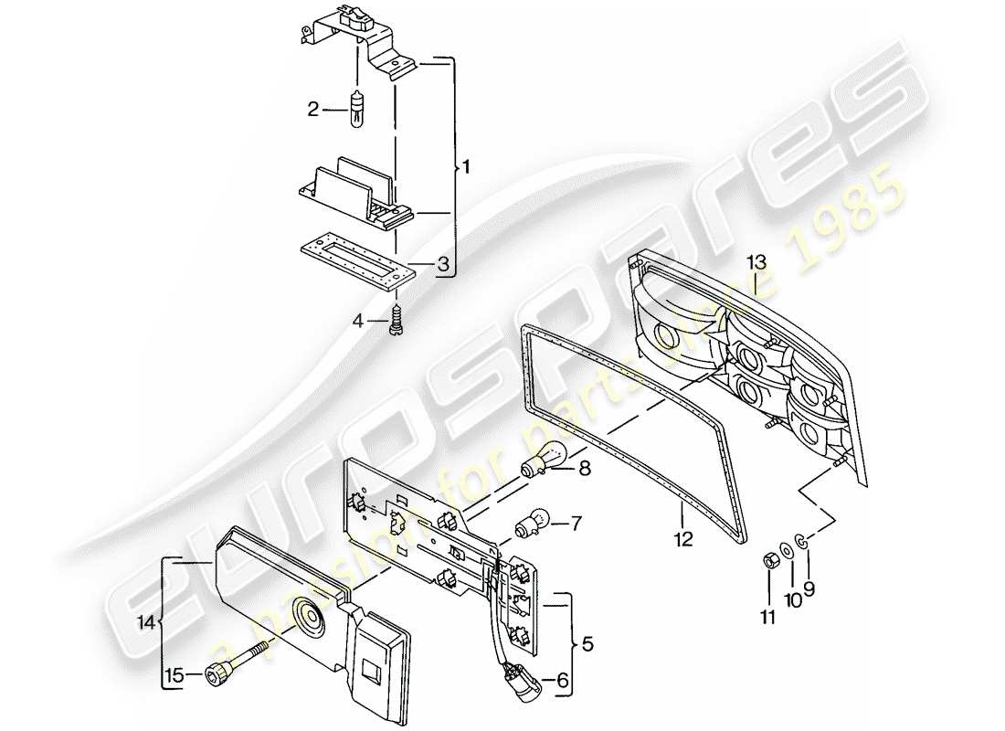 a part diagram from the porsche 944 parts catalogue
