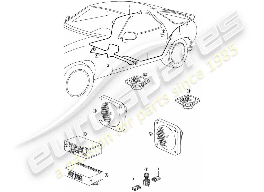 a part diagram from the porsche 1983 (928) parts catalogue
