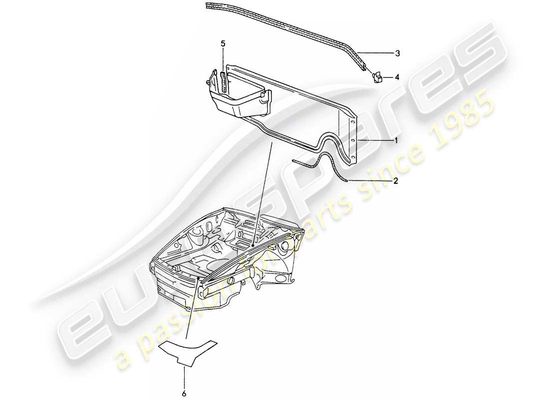 VIEW PARTS DIAGRAMS FROM THE PORSCHE 993 PARTS CATALOGUE a part diagram from the porsche 993 parts catalogue