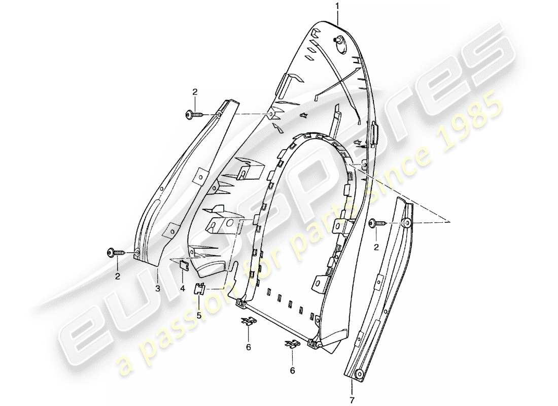 a part diagram from the porsche 996 parts catalogue