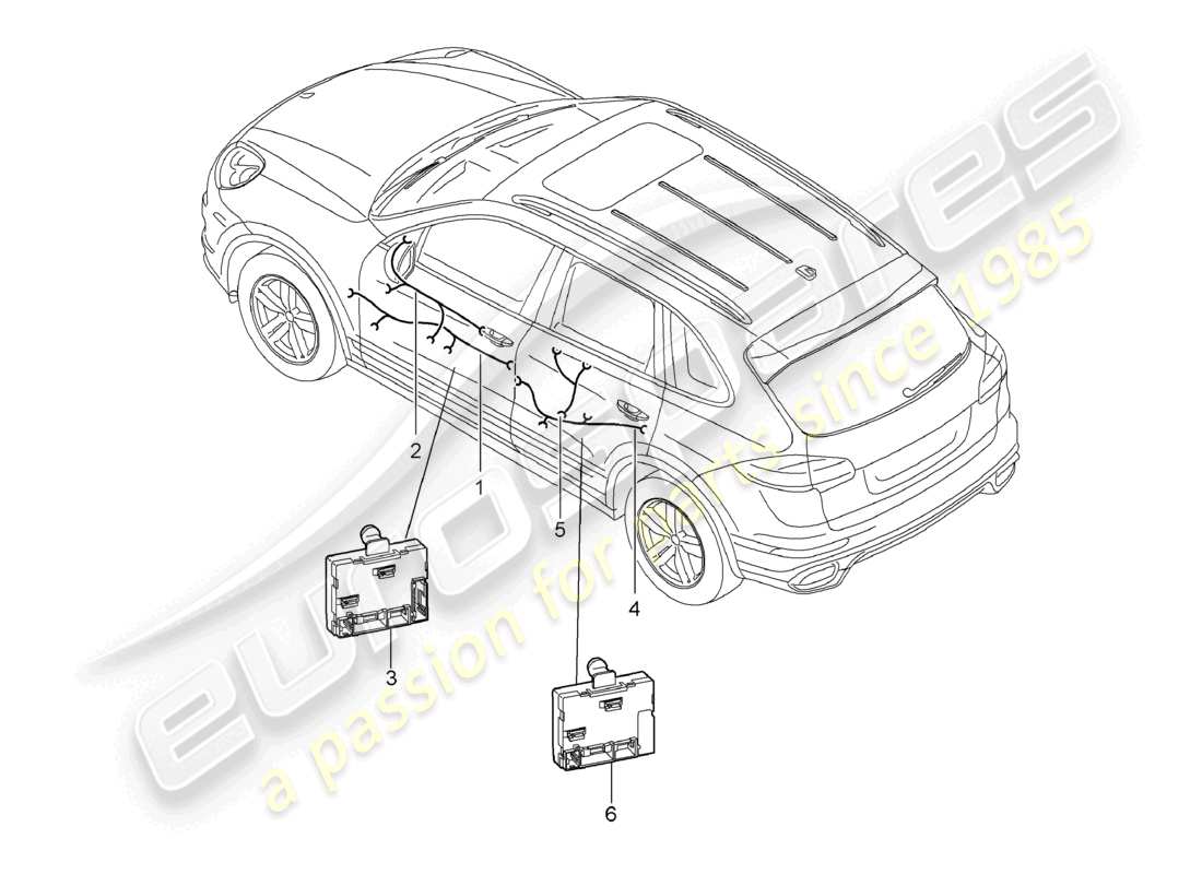 a part diagram from the porsche 2015 (cayenne e2 92a) parts catalogue