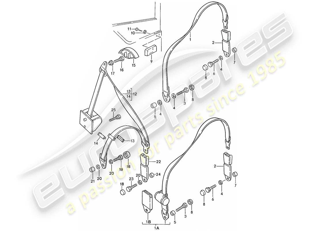 a part diagram from the porsche 944 parts catalogue