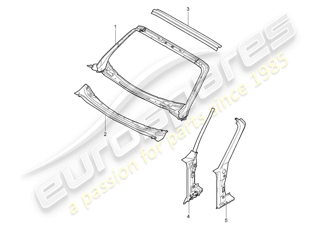 a part diagram from the porsche boxster parts catalogue
