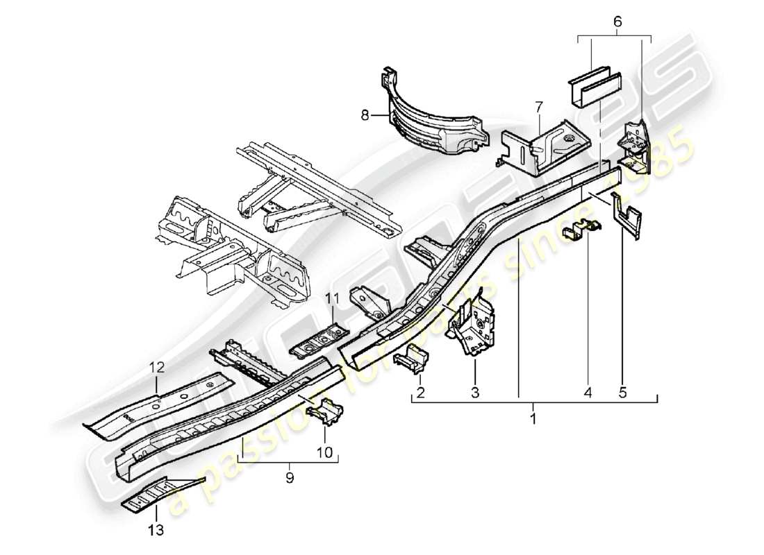 VIEW PARTS DIAGRAMS FROM THE PORSCHE CAYENNE PARTS CATALOGUE a part diagram from the porsche cayenne parts catalogue