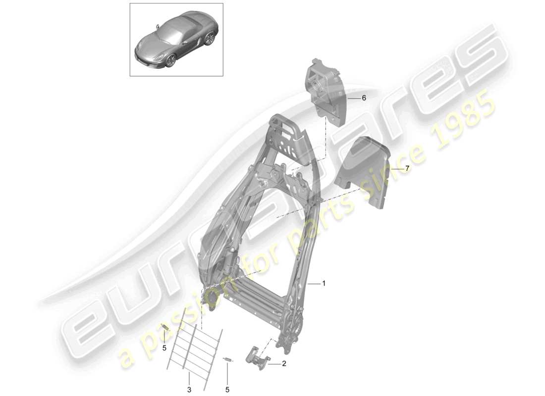a part diagram from the porsche boxster parts catalogue