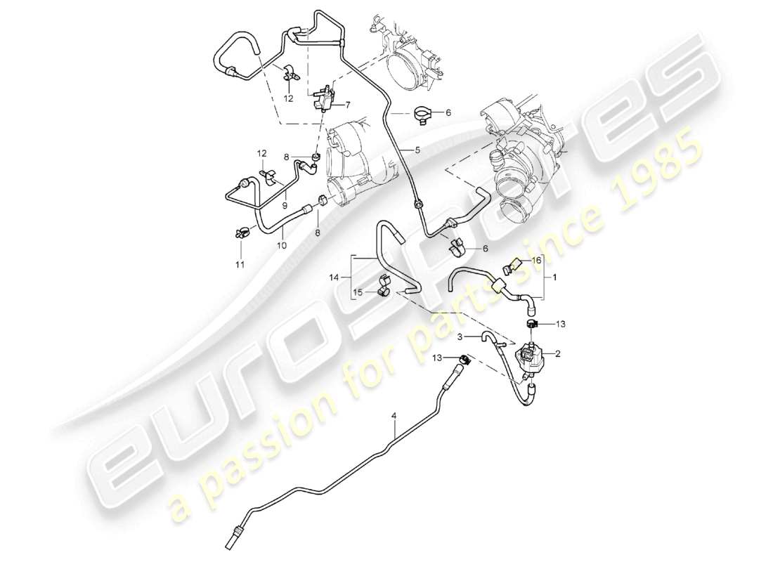 a part diagram from the porsche 2005 (cayenne e1 9pa) parts catalogue