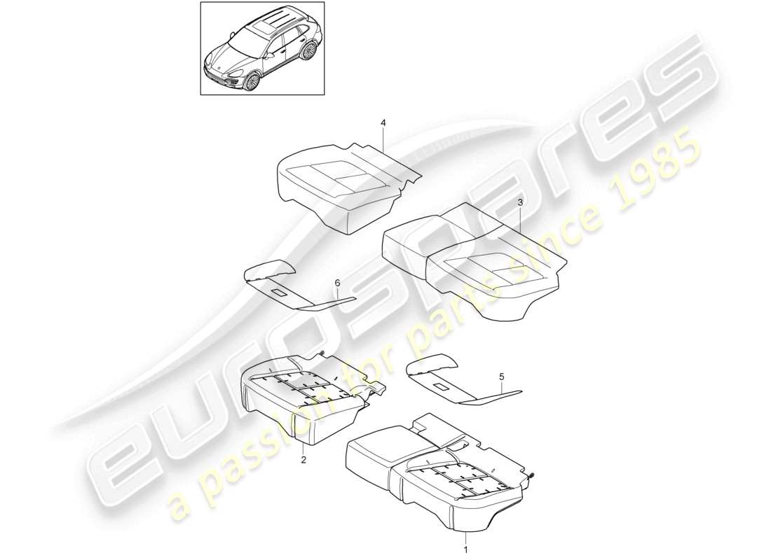 a part diagram from the porsche 2013 (cayenne e2 92a) parts catalogue