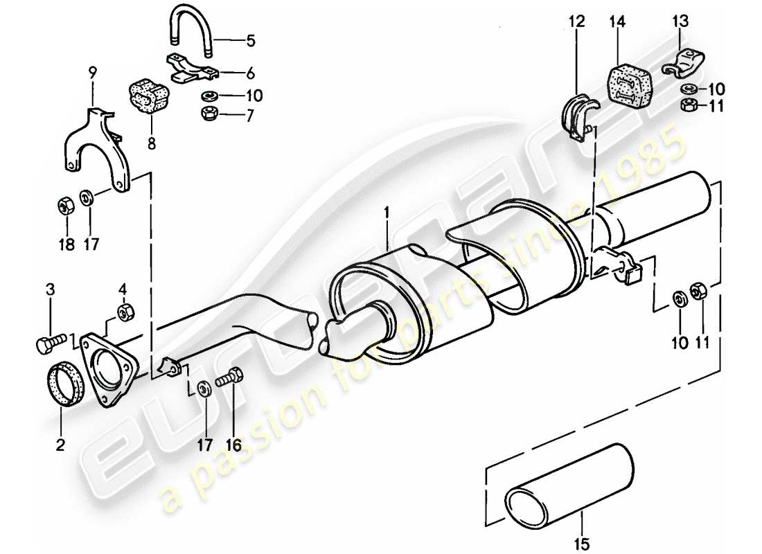 a part diagram from the porsche 1986 (924s) parts catalogue