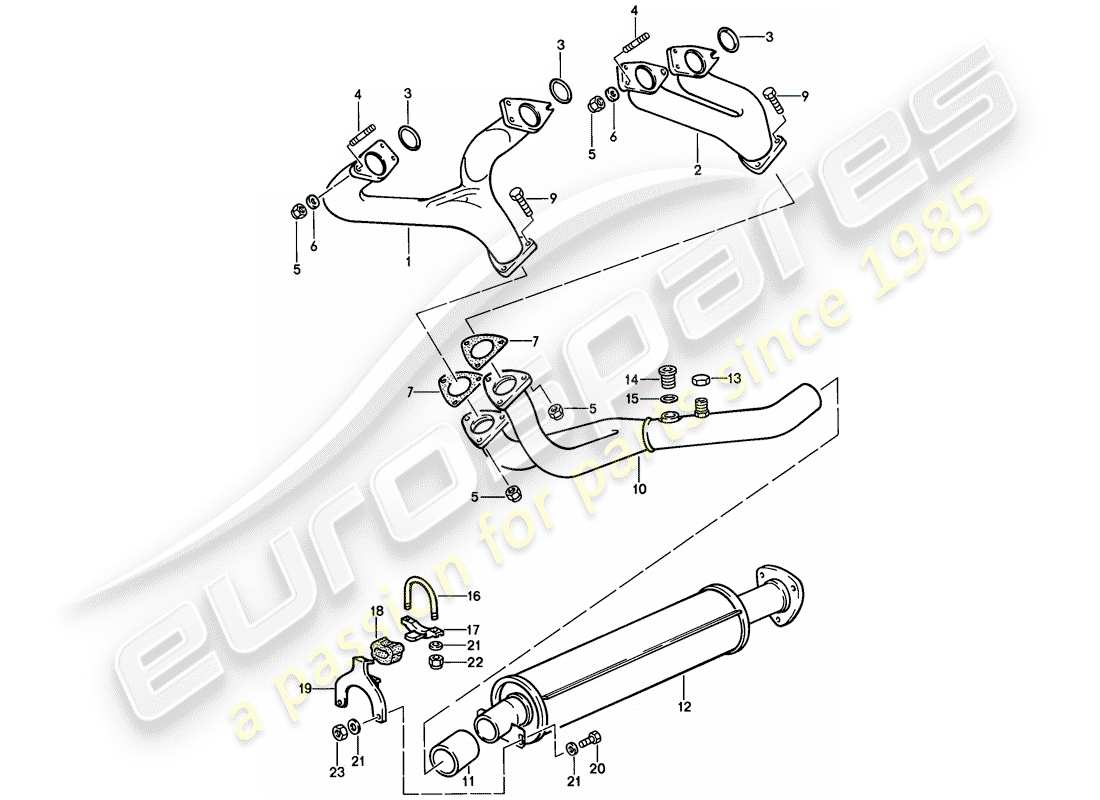 a part diagram from the porsche 944 parts catalogue