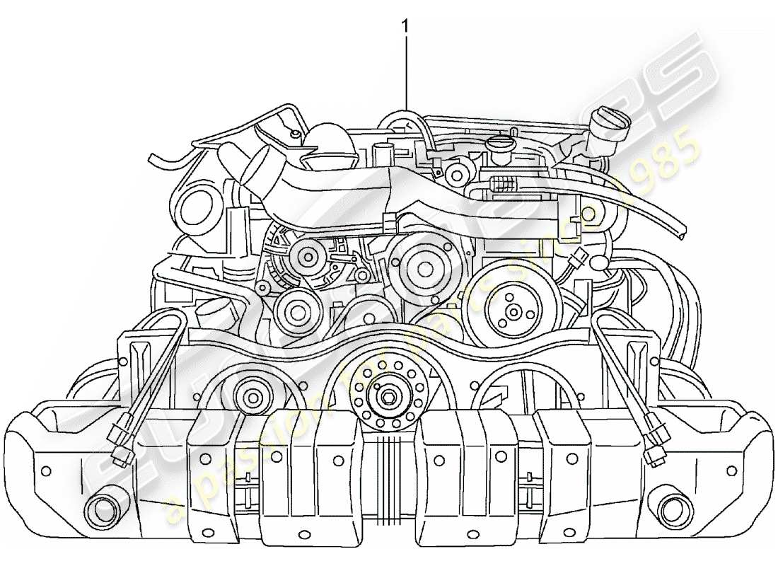 a part diagram from the porsche 1985 (refurbished and exchange catalogue) parts catalogue