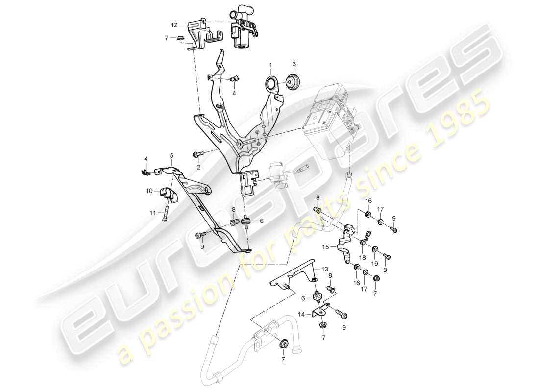a part diagram from the porsche cayenne parts catalogue