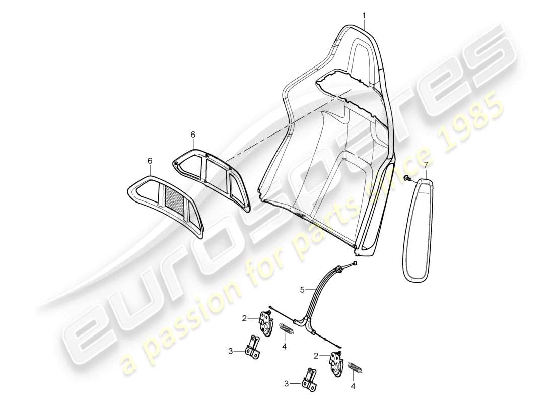 a part diagram from the porsche 2006 (987 cayman) parts catalogue