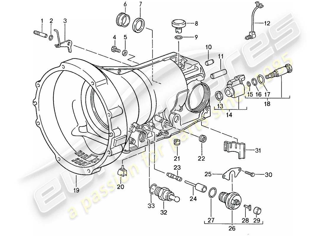 a part diagram from the porsche 928 parts catalogue