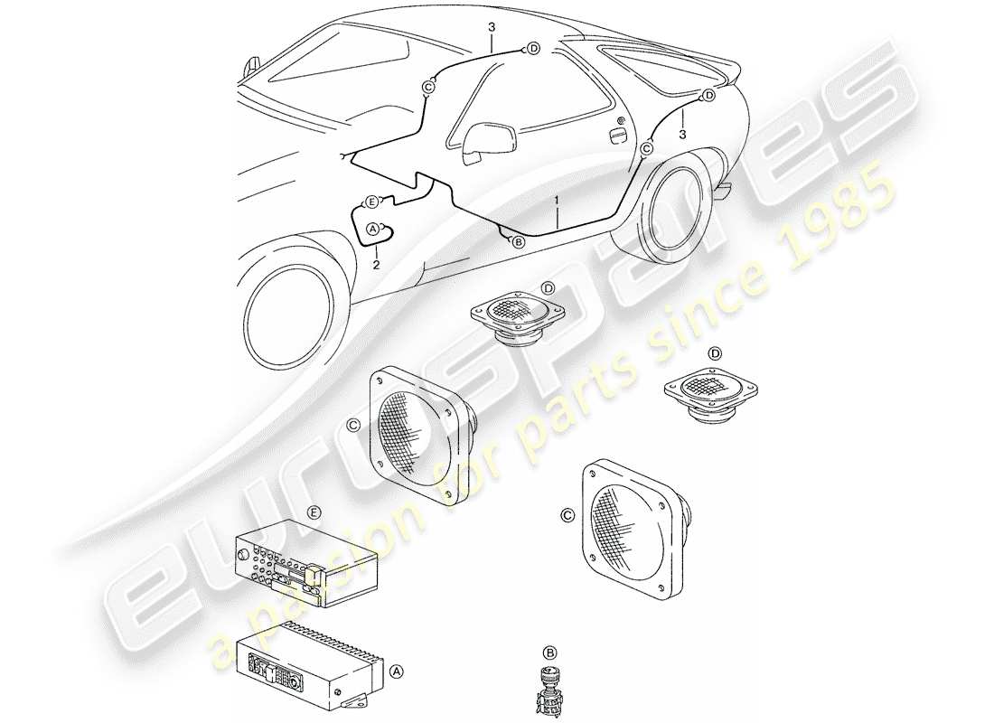 a part diagram from the porsche 1991 (928) parts catalogue
