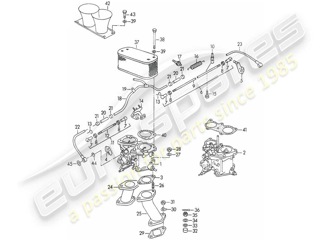 VIEW PARTS DIAGRAMS FROM THE PORSCHE 356 PARTS CATALOGUE a part diagram from the porsche 356 parts catalogue