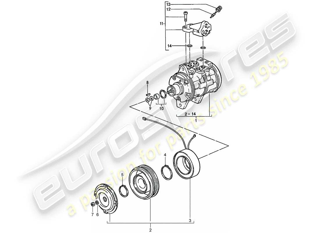a part diagram from the porsche 1990 (944) parts catalogue