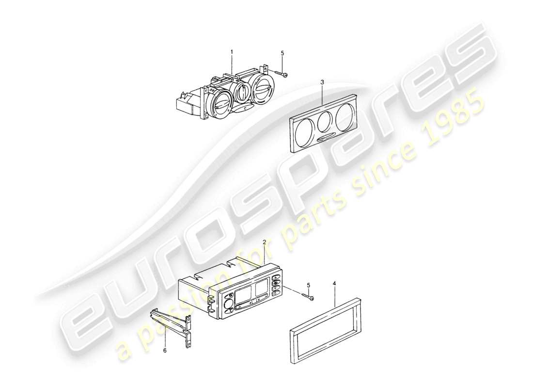 a part diagram from the porsche 2000 (986 boxster) parts catalogue