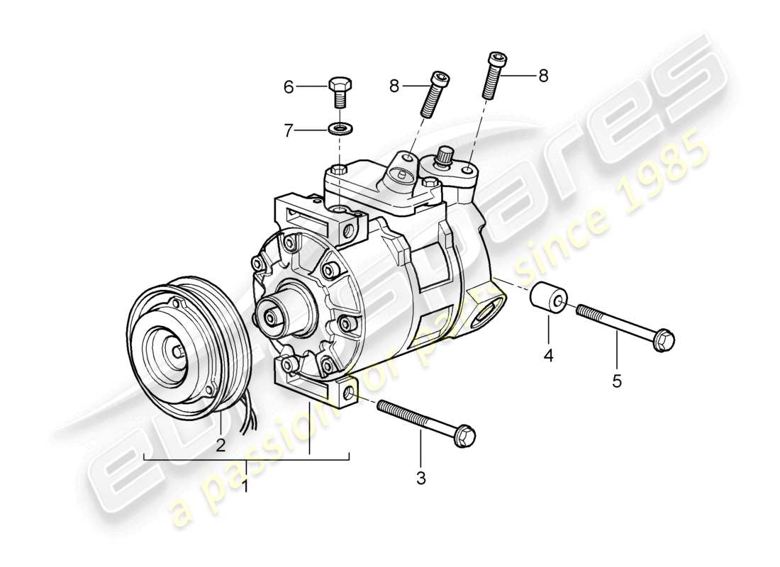 a part diagram from the porsche 2006 (987 cayman) parts catalogue