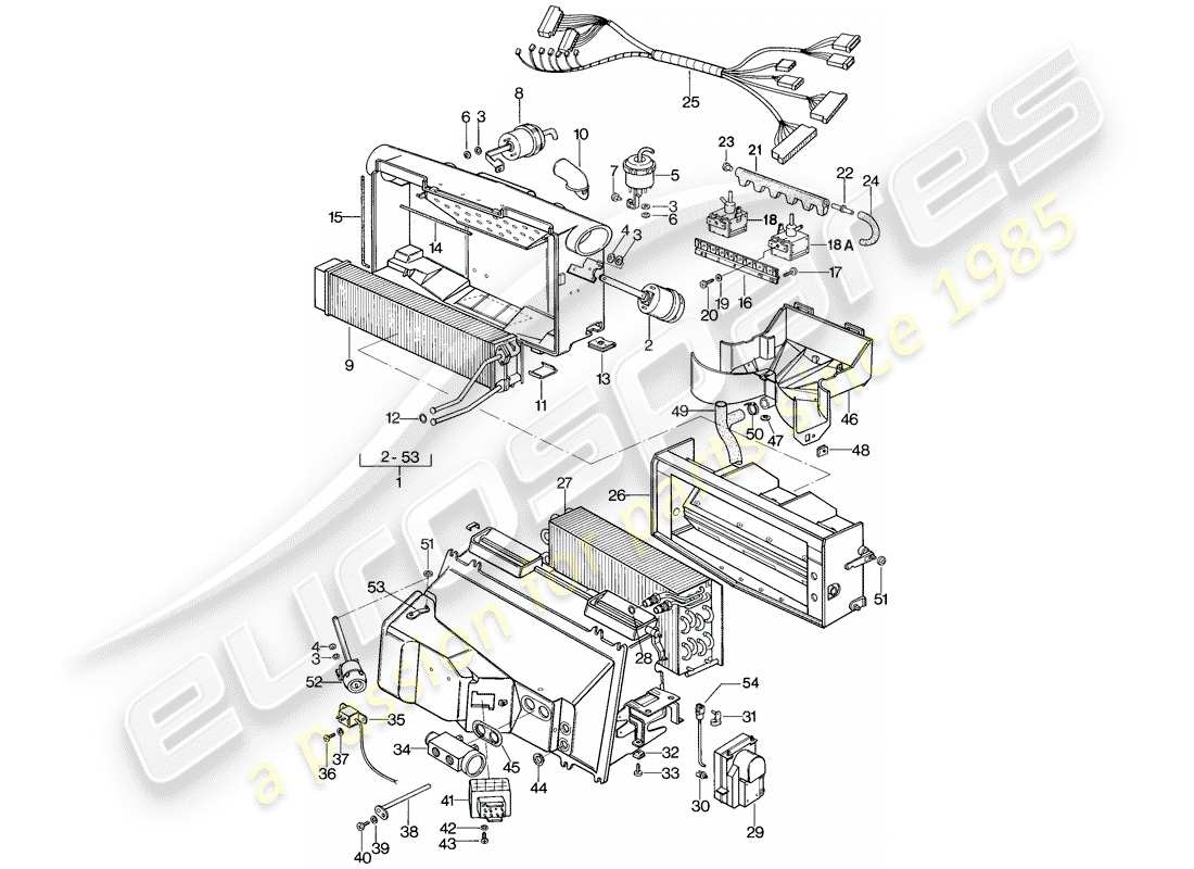 a part diagram from the porsche 1982 (928) parts catalogue