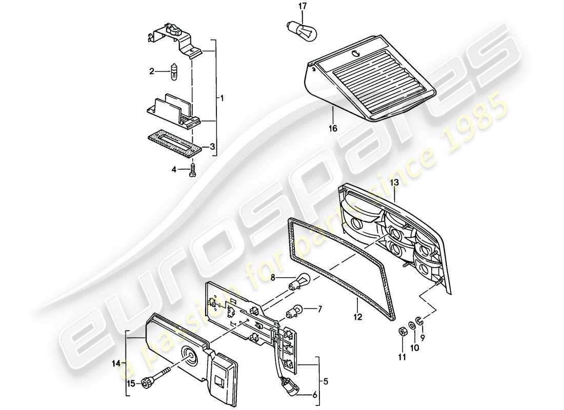 a part diagram from the porsche 1988 (924s) parts catalogue