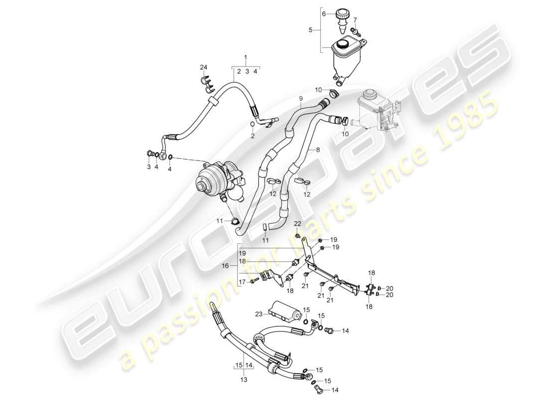 a part diagram from the porsche cayenne parts catalogue