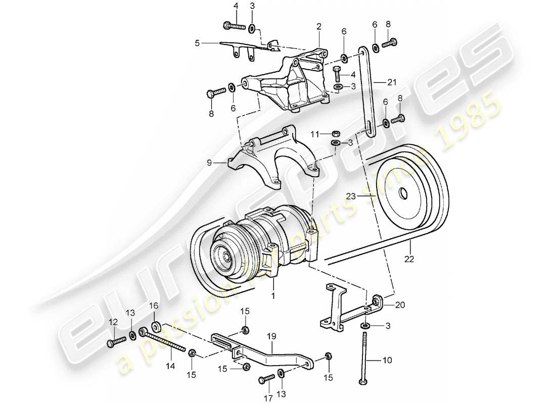 VIEW PARTS DIAGRAMS FROM THE PORSCHE 928 PARTS CATALOGUE a part diagram from the porsche 928 parts catalogue