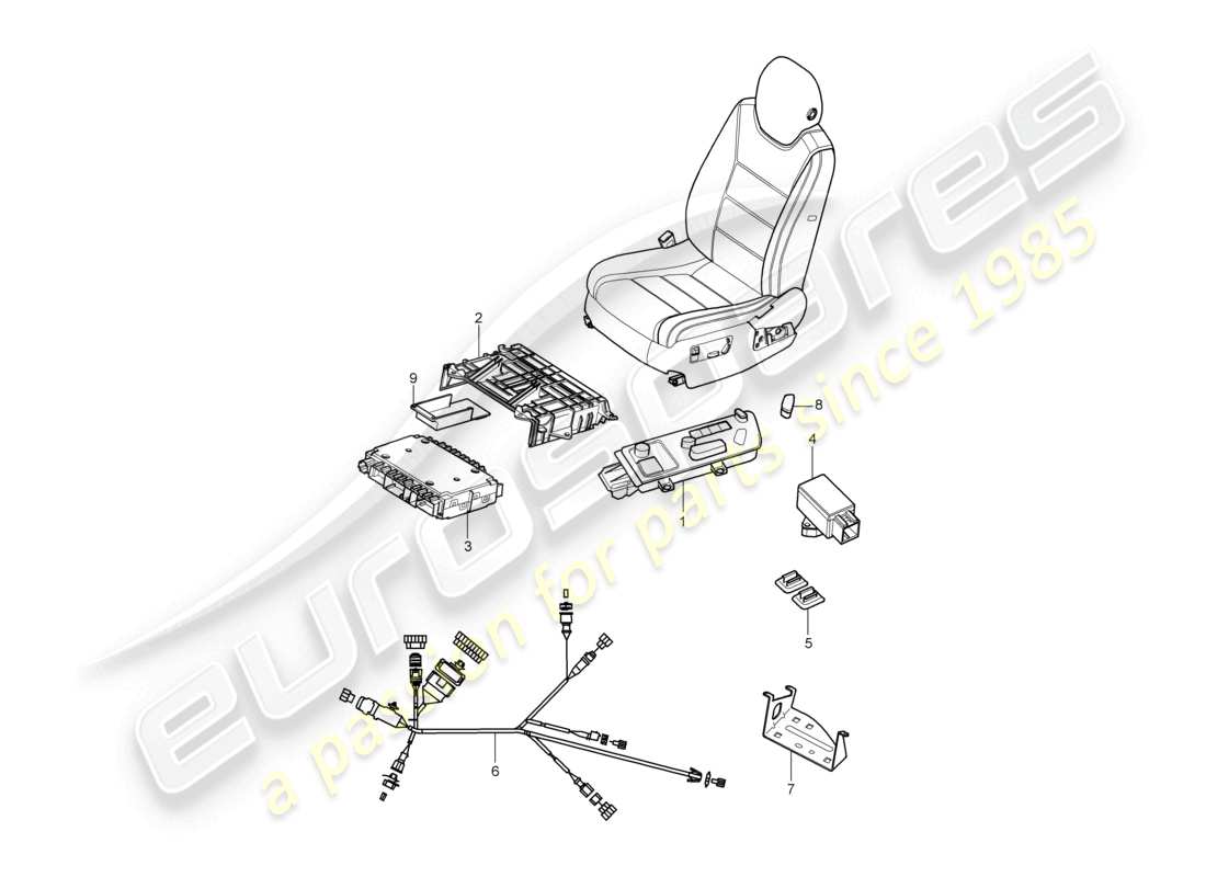 a part diagram from the porsche 2005 (cayenne e1 9pa) parts catalogue