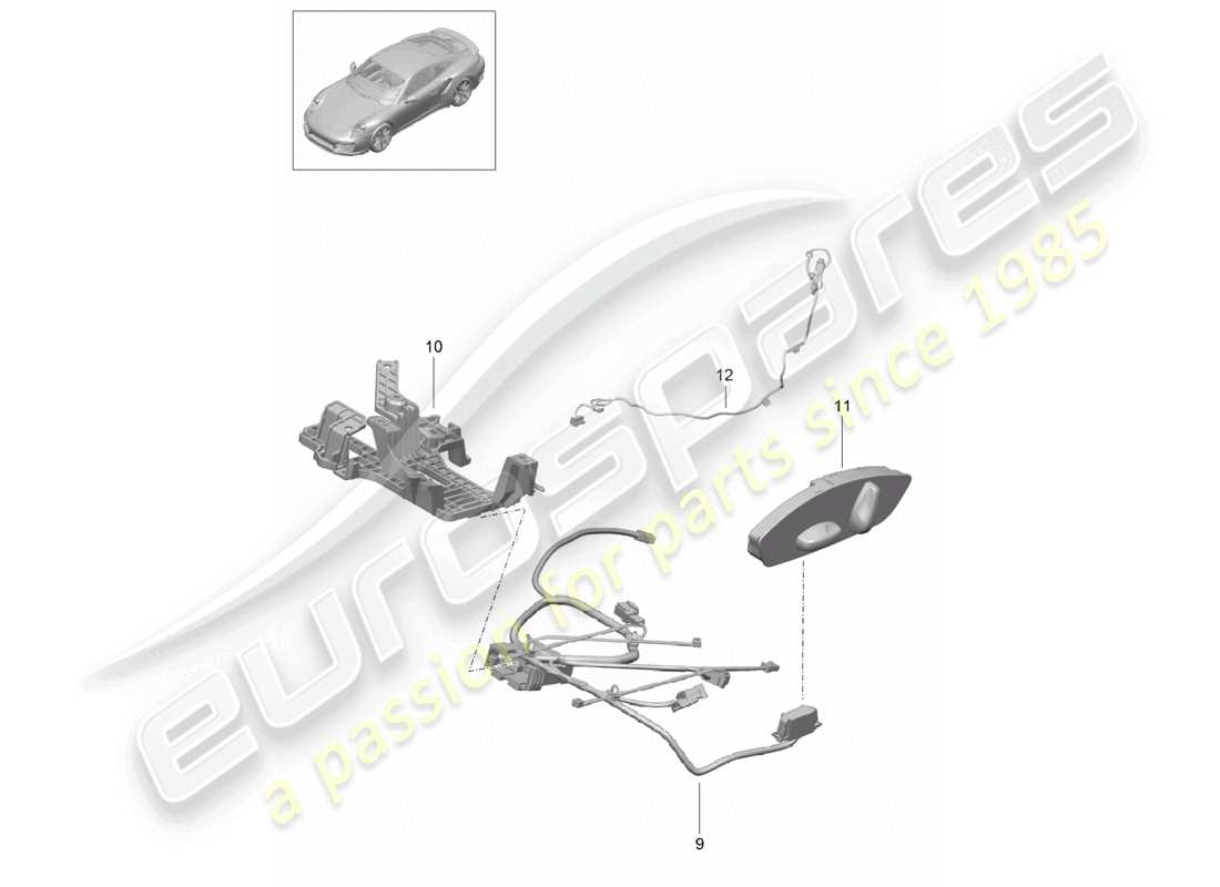 a part diagram from the porsche 991 parts catalogue