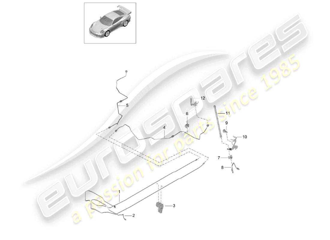 a part diagram from the porsche 991 parts catalogue