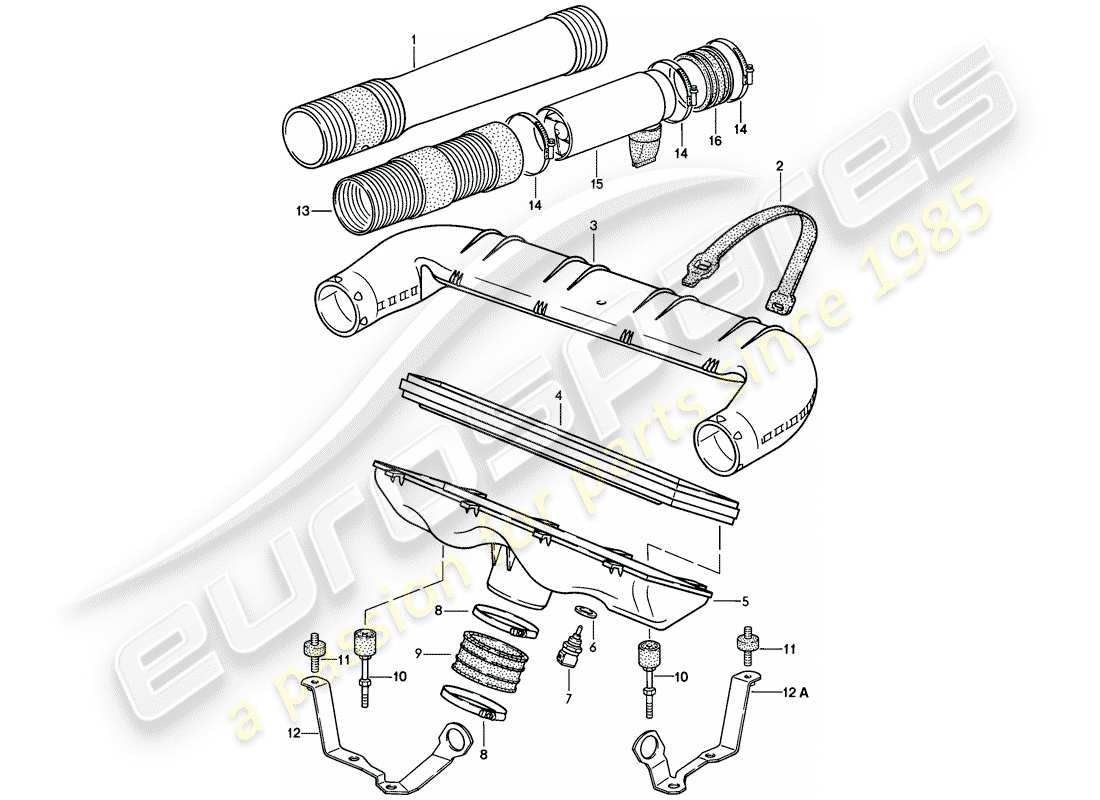porsche 1984 (928) air cleaner - lh-jetronic - d - mj 1984>> parts diagram