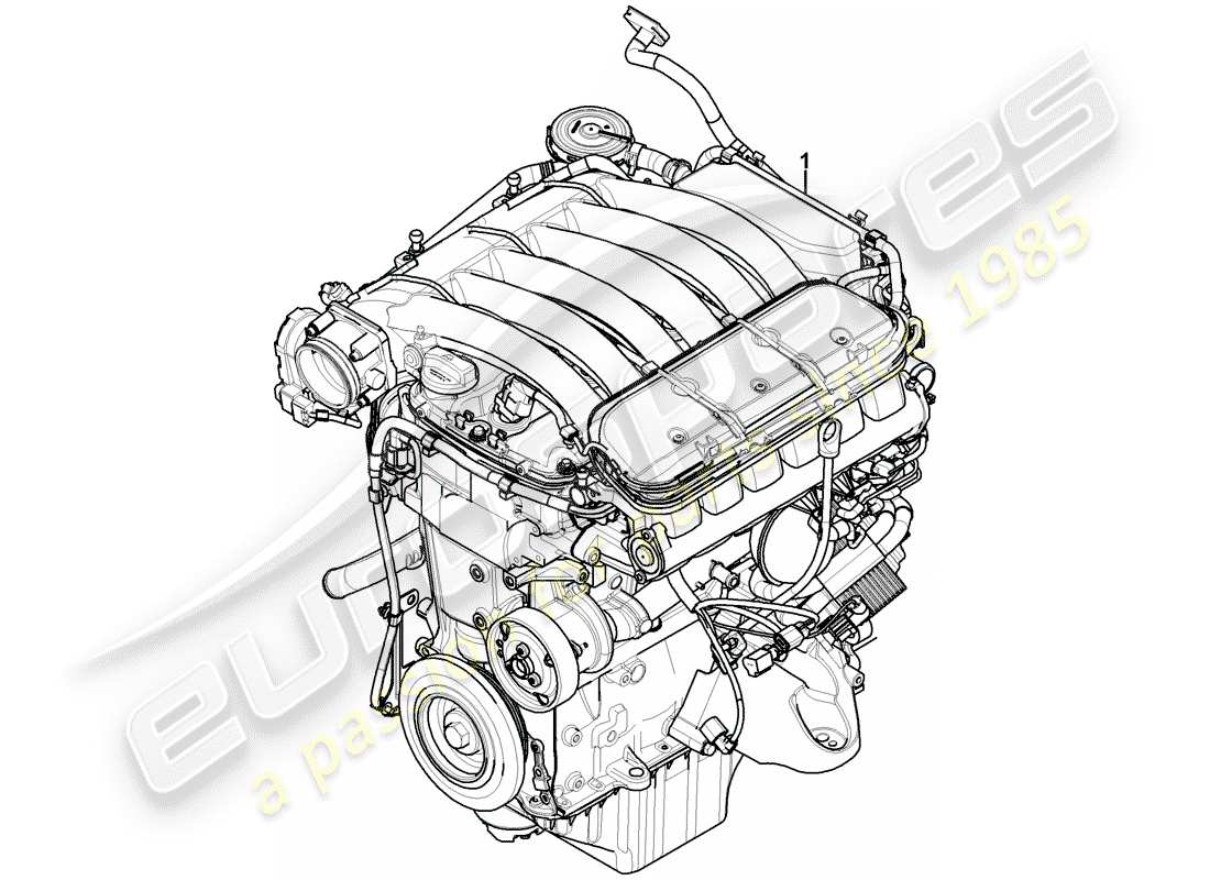 porsche 2005 (cayenne e1 9pa) replacement engine d - mj 2004>> part diagram