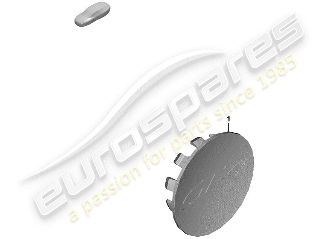 porsche 2020 (718 boxster spyder) hub cap parts diagram