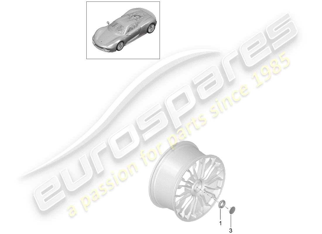 porsche 918 spyder (2015) central locking parts diagram
