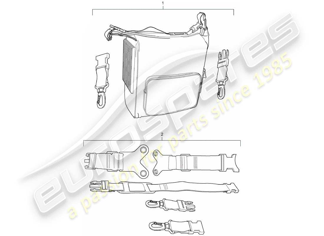 porsche tequipment panamera (2013) cooling bag parts diagram