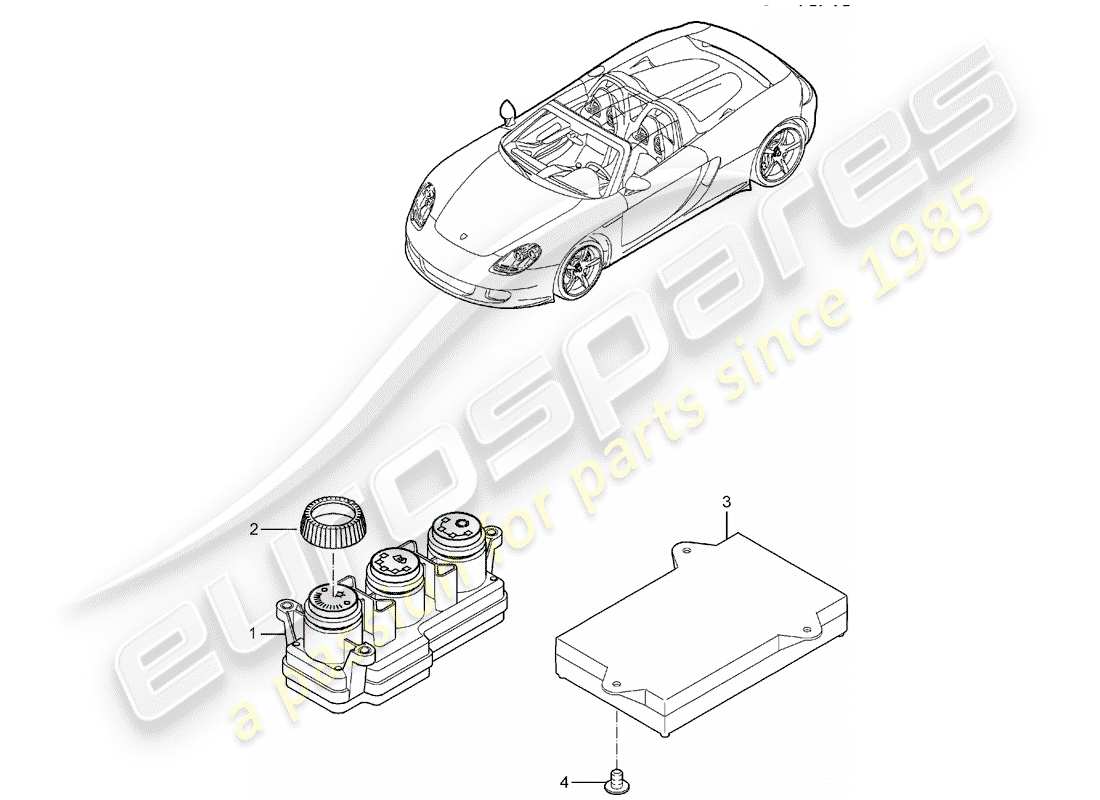 porsche 2005 (carrera gt) operating unit - heater - air conditioner part diagram