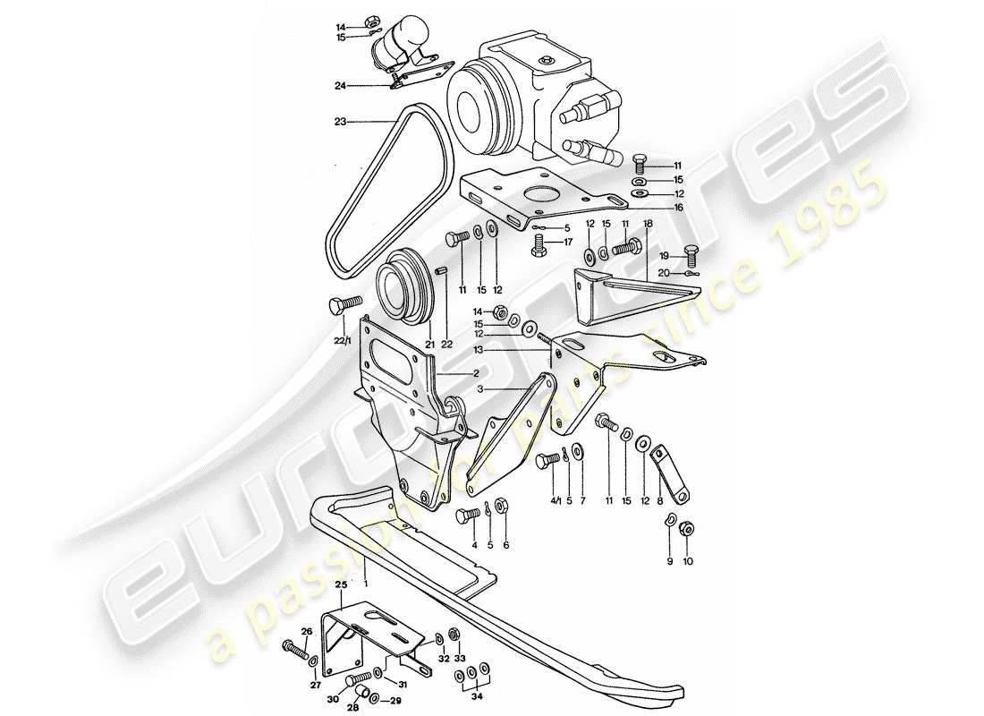 porsche 1976 (911 turbo) air conditioner part diagram