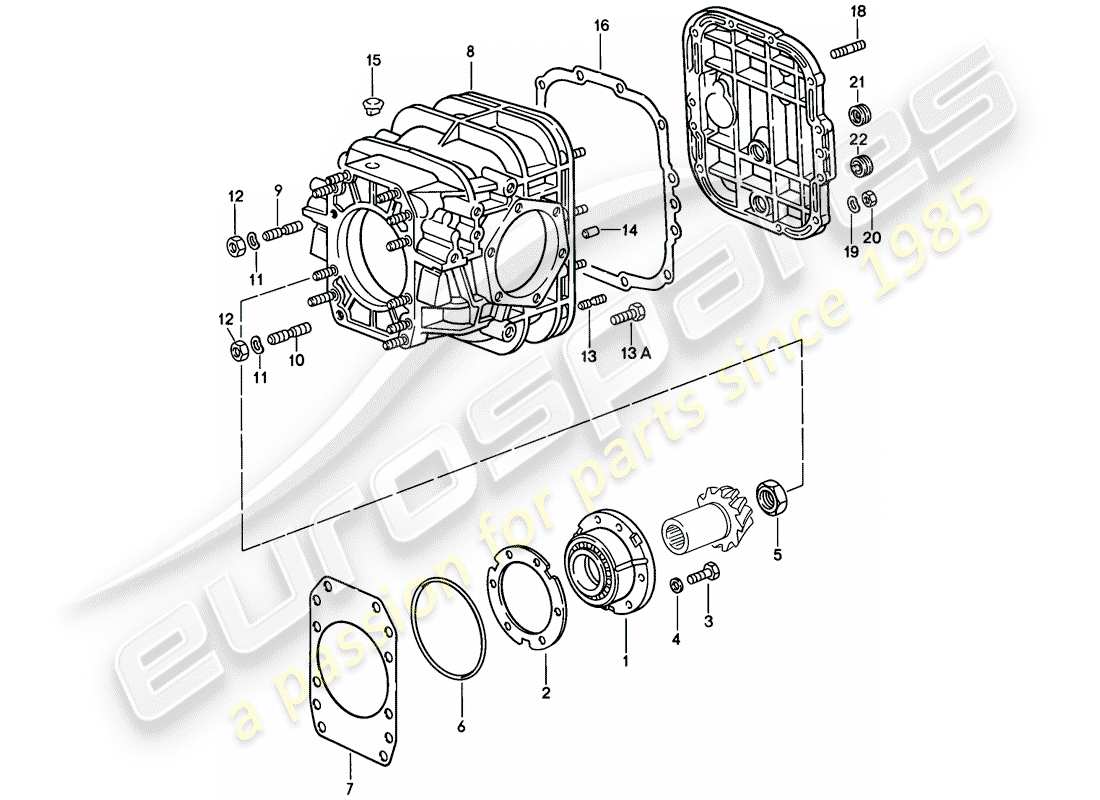 porsche 1982 (928) differential - 1 - automatic transmission parts diagram