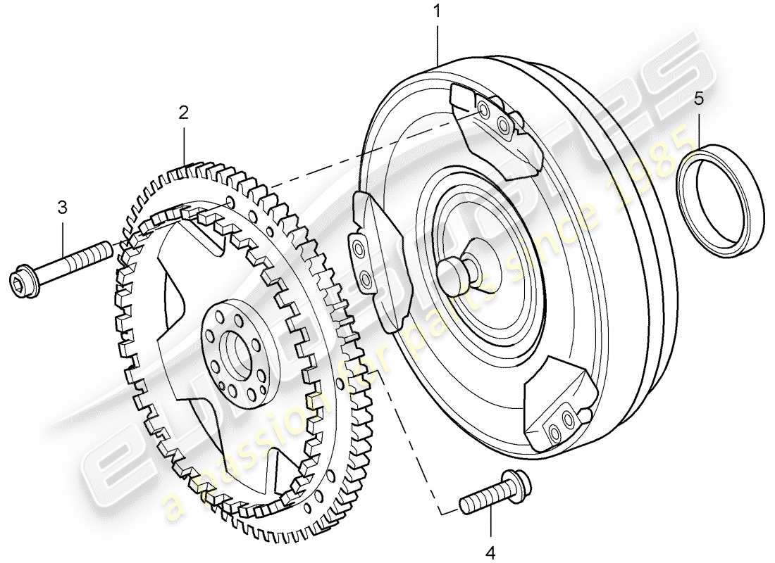 porsche 2008 (cayenne e1 9pa) tiptronic converter clutch plate part diagram